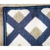 Deerlux Modern Living Room Area Rug with Nonslip Backing, Geometric Gray and Blue Trellis Pattern, 4 x 6 ft QI003645.S